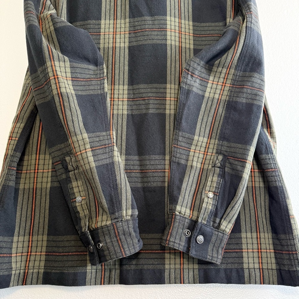 Harley Davidson Flannel Plaid Shirt Jacket Men Size L Cotton Button Up Green - Picture 6 of 16